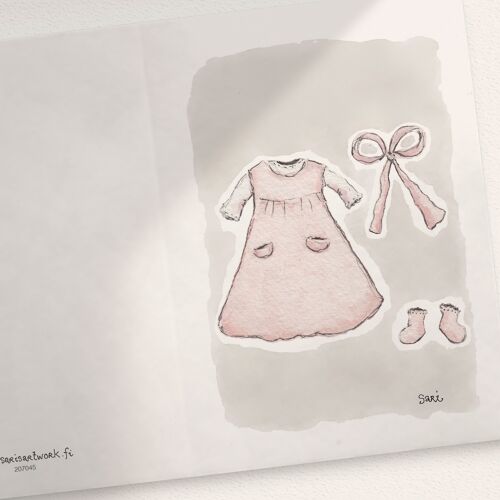 Baby Dress - A6 Folded