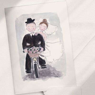 Sposi in bicicletta - A6 piegato