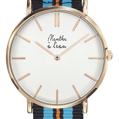 Guarda il resistente Bracciale Uomo blu nero arancione oro rosa