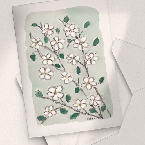 Apple Tree Blossoms - A6 Folded
