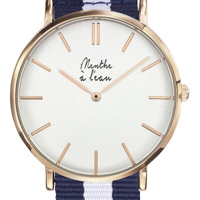 Guarda il resistente Bracciale Uomo blu bianco oro rosa