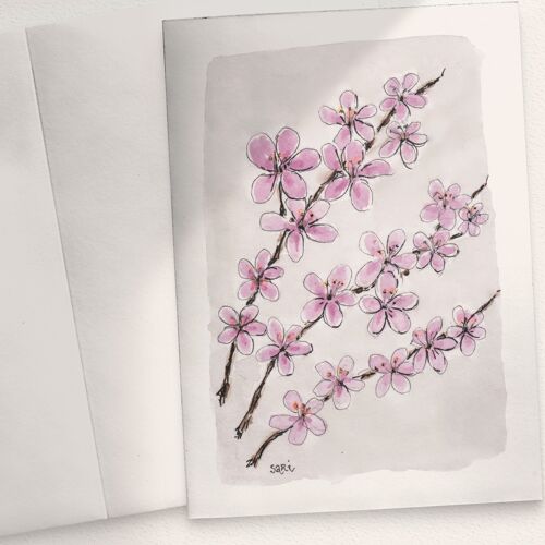Cherry Tree Blossoms - A6 Folded
