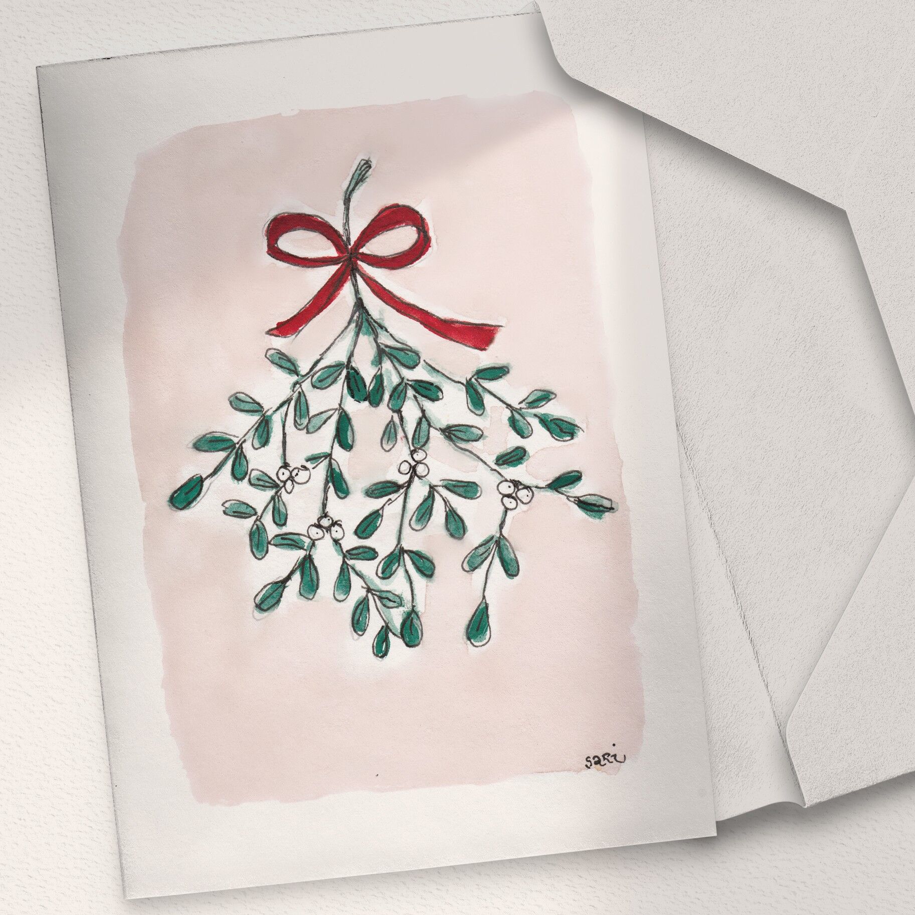 Ramo di vischio - A6 piegato