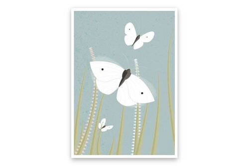 Postkarte "butterfly" Holzschliffpappe