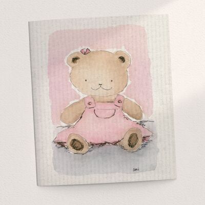 Ours en peluche, rose clair I