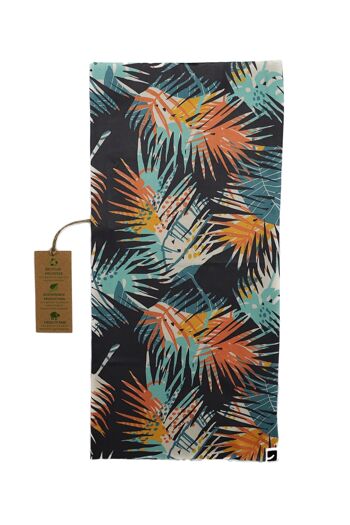Bandana en polyester recyclé à motif palmiers multicolores 2