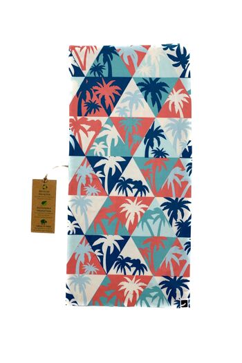 Bandana en polyester recyclé à motif palmiers multicolores 3