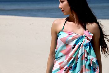 Paréo soft XL en viscose pour femme à motif perroquet, multicolore 3
