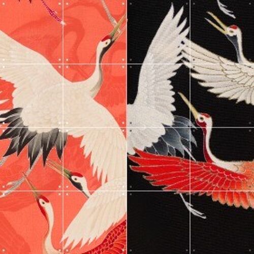 Kimono with cranes - L