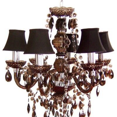 Candelabro Romeo 6 brazos negro