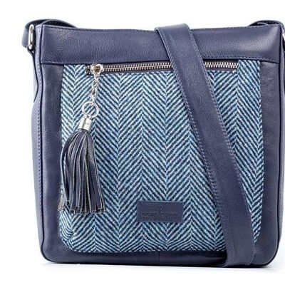 Iona Handbag__Navy Leather