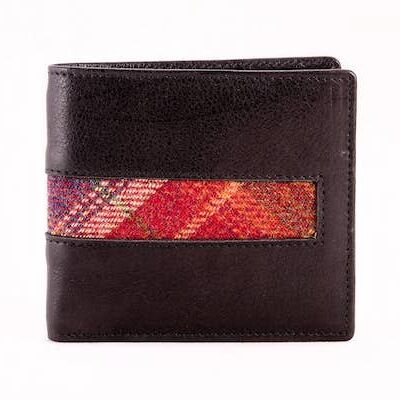 Corbett Classic Wallet__Prince of Wales Tweed / Black Leather