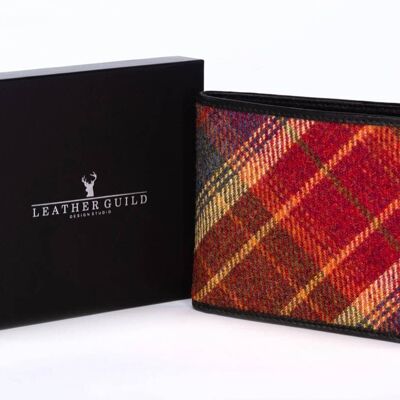 Classic Tweed Wallet__Coastal Tweed/ Navy Leather