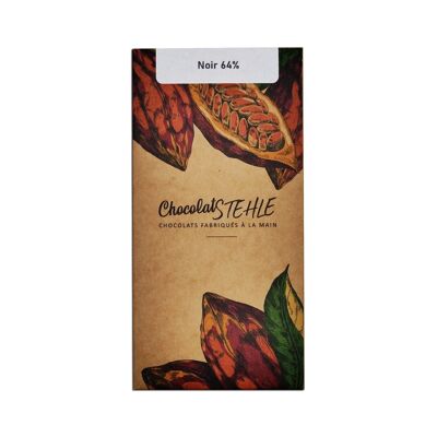 barra de chocolate negro 64% guayaquil 80 g