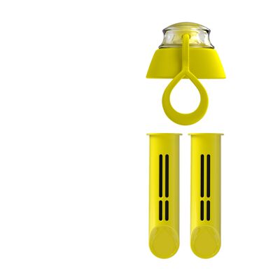 Filtro di ricambio PearlCo per borraccia confezione 2 + coperchio in omaggio giallo