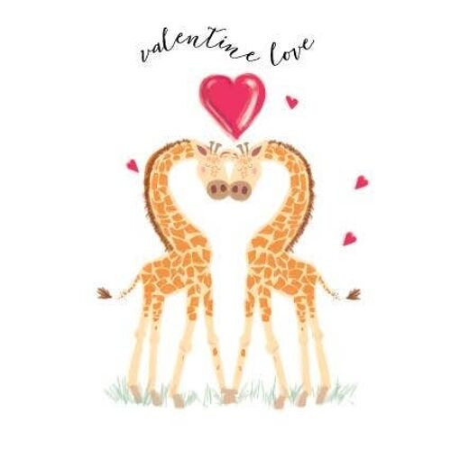 VAL04 Giraffes - Valentine Love