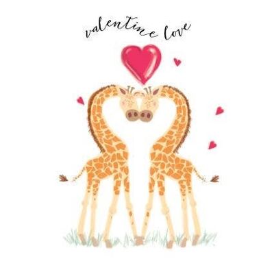 VAL04 Giraffen - Valentinstag Liebe