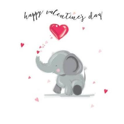 VAL01 Elefant - Alles Gute zum Valentinstag