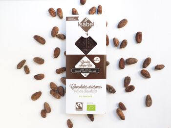 Tablette de chocolat noir, 100% cacao, origine STO DOMINGO