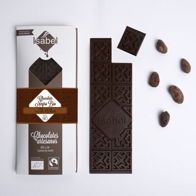 Tablette de chocolat noir 73% cacao, origine EQUATEUR