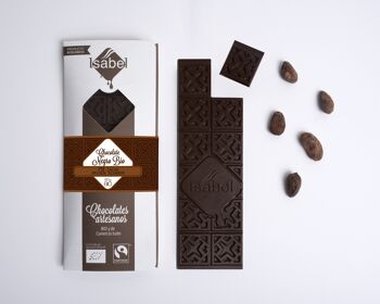 Tablette de chocolat noir 73% cacao, origine EQUATEUR