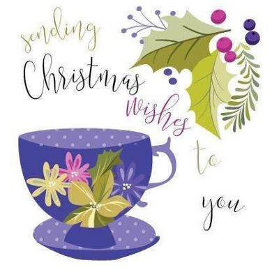 XM02 Tazza da tè con auguri di Natale