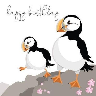 H120 Happy Birthday Puffins