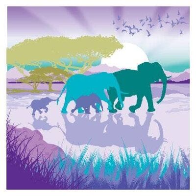 DUS62 Elephants Blue