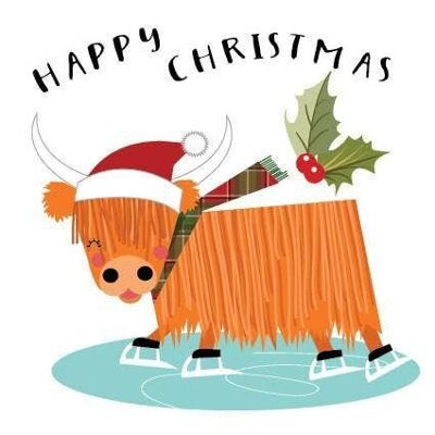 SC04 Christmas Highland Cow