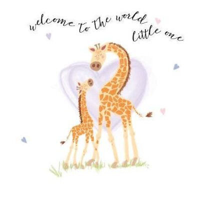 CC52 Welcome to The World Little One Giraffes