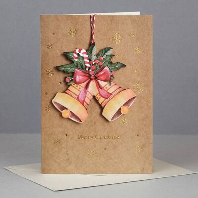 wooden ornament Christmas card