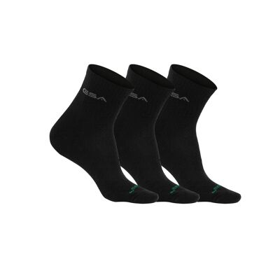 GSA ORGANICPLUS+ 360 Quarter Socks / 3 Pack / Black