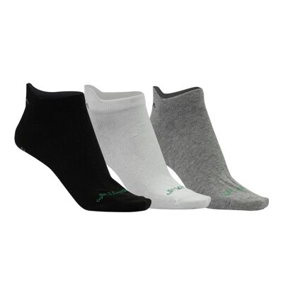 GSA ORGANICPLUS+ 365 Low Cut Socks / 3 Pack / Black-White-Grey