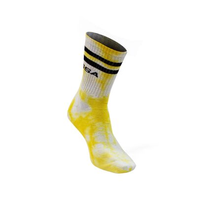 GSA SUPERLOGO Unisex TIE DYE  Socks / Yellow
