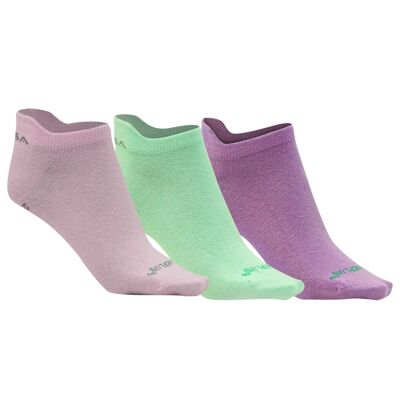 GSA ORGANICPLUS+ 365 Low Cut Socks / 3 Pack / Mint-Pink-Lila