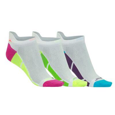 GSA HYDRO+ 676 Performance Low Cut Socks / 3 Pack / White/Multicolor