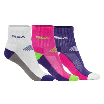 GSA HYDRO+ 640 Performance Quarter Socks / 3 Pack / Multicolor
