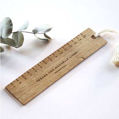 UPCYCLED SOLID WOOD RULE / BOOKMARK - TRACER MODELL