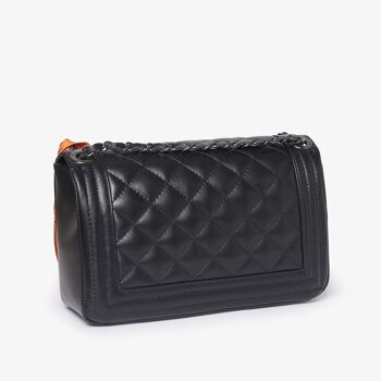 Marlow - Black Quilted Handbag Italian Leather Handmade 2