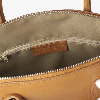Suffolk Large shopper Tan Italian Leather Handmade Handbag 4