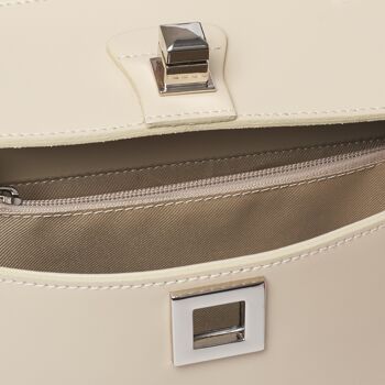 Dedham - White Handbag Handmade Italian Leather Handbag 3