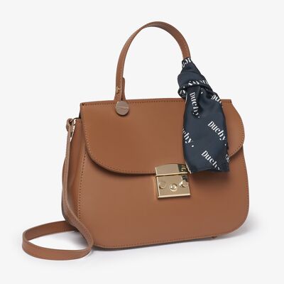 Chelsea- Tan Italian leather handbag Handmade
