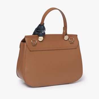 Chelsea- Tan Italian leather handbag Handmade 3