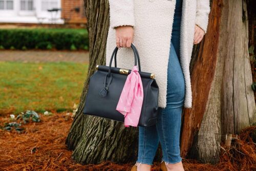 Kettering -Navy Italian Leather Tote Bag Handmade Handbag