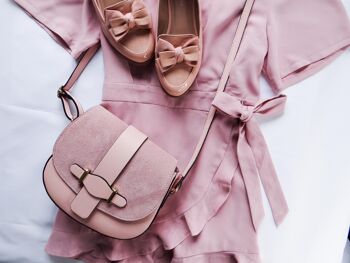Burford Pink Saddlebag -Italian Leather Handmade Handbag 2