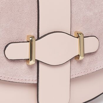 Burford Pink Saddlebag -Italian Leather Handmade Handbag 5