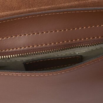 Burford Brown Saddlebag -Italian Leather Handmade Handbag 4