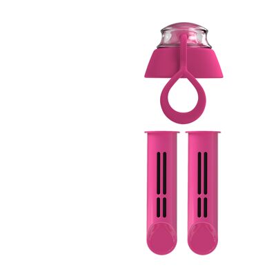 Filtro di ricambio PearlCo per borraccia confezione 2 + coperchio in omaggio rosa