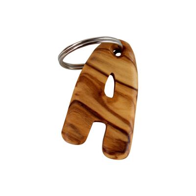 Key ring letters made of wood A-Z key ring "A"