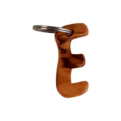 Key ring letters made of wood A-Z key ring "E"